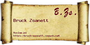 Bruck Zsanett névjegykártya